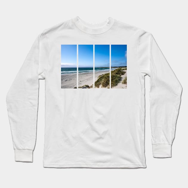 Wonderful landscapes in Norway. Rogaland. Scenic coastline in the south of Norway, Europe. Rocky skerries. Islands in background. Rippled sea. Sunny spring day Long Sleeve T-Shirt by fabbroni-art